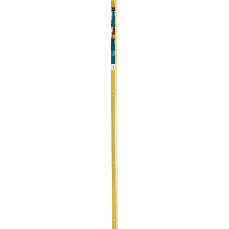 M-D Satin Brass Fluted 2 In. x 6 Ft. Aluminum Carpet Trim Bar, Extra Wide