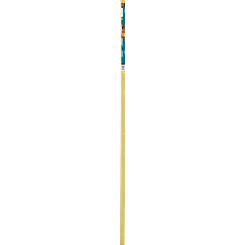 M-D Satin Brass Fluted 1-3/8 In. x 6 Ft. Aluminum Carpet Trim Bar, Wide