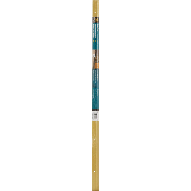 M-D Satin Brass Fluted 1-3/8 In. x 3 Ft. Aluminum Carpet Trim Bar, Wide