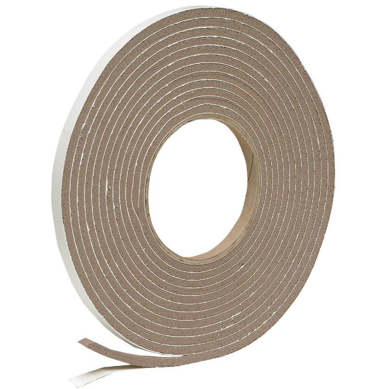 Do it 3/8" W x 3/16" T x 17' L Brown Foam Weatherstrip Tape