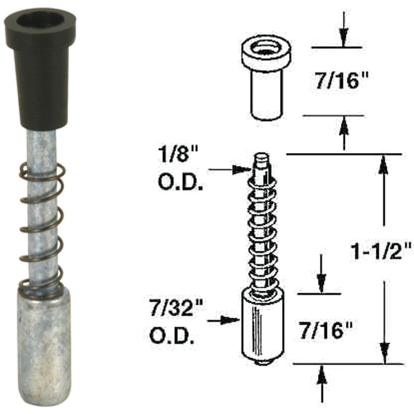 Prime-Line Silver Die-Cast Window Screen Repair Plunger Latch (6-Pack)