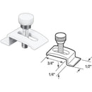 Prime-Line White 1/2 In. W. x 1/4 In. H. x 3/4 In. L. Storm Door Panel Clip (8-Pack)