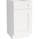 CraftMark Plymouth Shaker 18 In. W x 24 In. D x 34.5 In. H Ready To Assemble White Base Kitchen Cabinet
