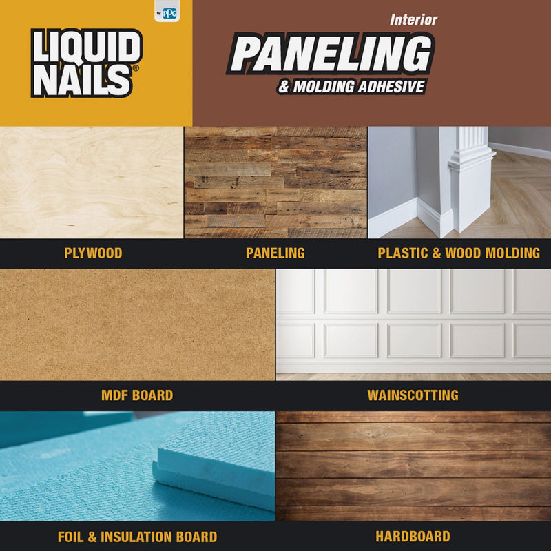 LIQUID NAILS 10 Oz. Paneling and Molding Adhesive