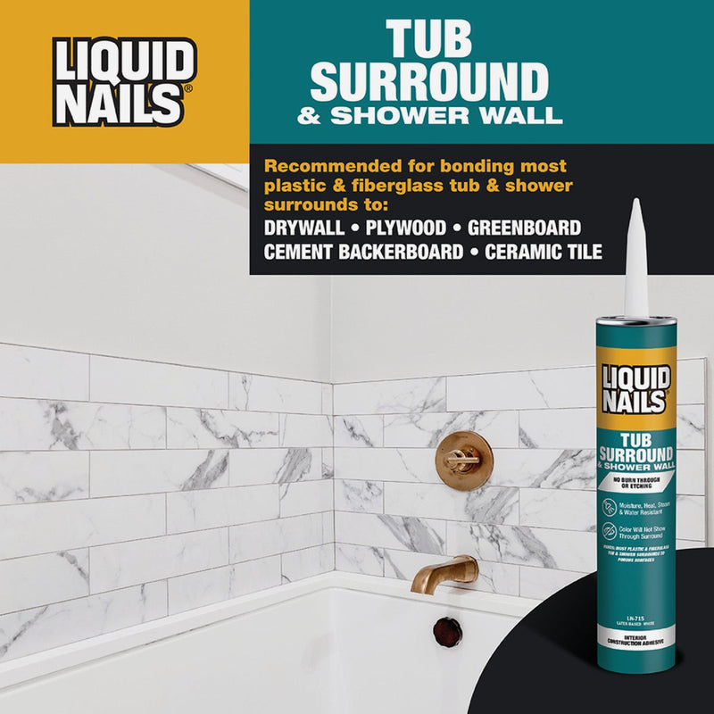 Liquid Nails VOC 10 Oz. Tub Surround & Shower Wall Adhesive