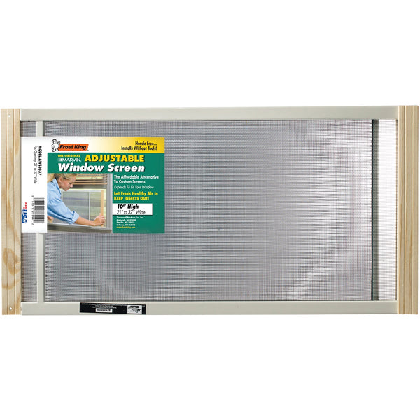 W.B. Marvin 10 In. x 21-37 in. Adjustable Window Screens by Frost King