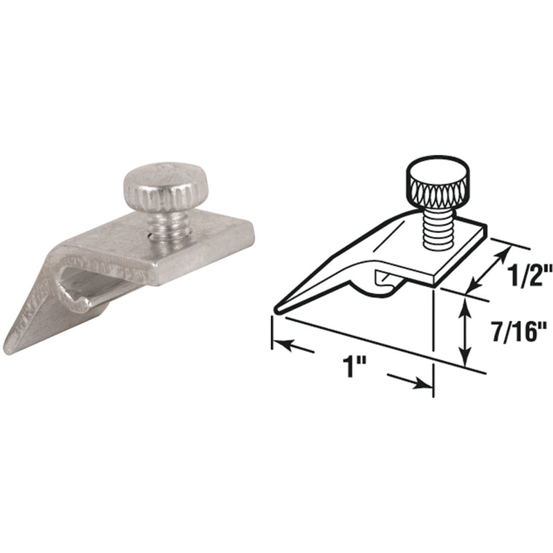 Prime-Line 1/2 In. W. x 7/16 In. H. x 15/16 In. L. Storm Door Panel Clip (8 Count)