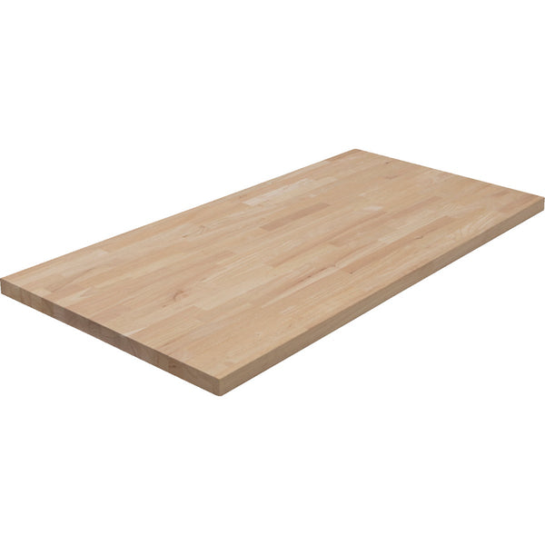 VT Industries CenterPointe 50 In. L x 25 In. D x 1.5 In. T Unfinished Hevea Wood Butcher Block Countertop with Square Edge