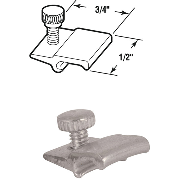 Prime-Line 1/2 In. W. x 3/4 In. L. Storm Door Panel Clip with 1/16 In. Offset (8 Count)