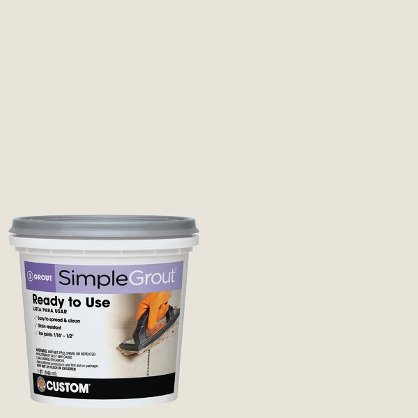 Custom Building Products Simplegrout Quart Bright White Pre-Mixed Sanded Tile Grout