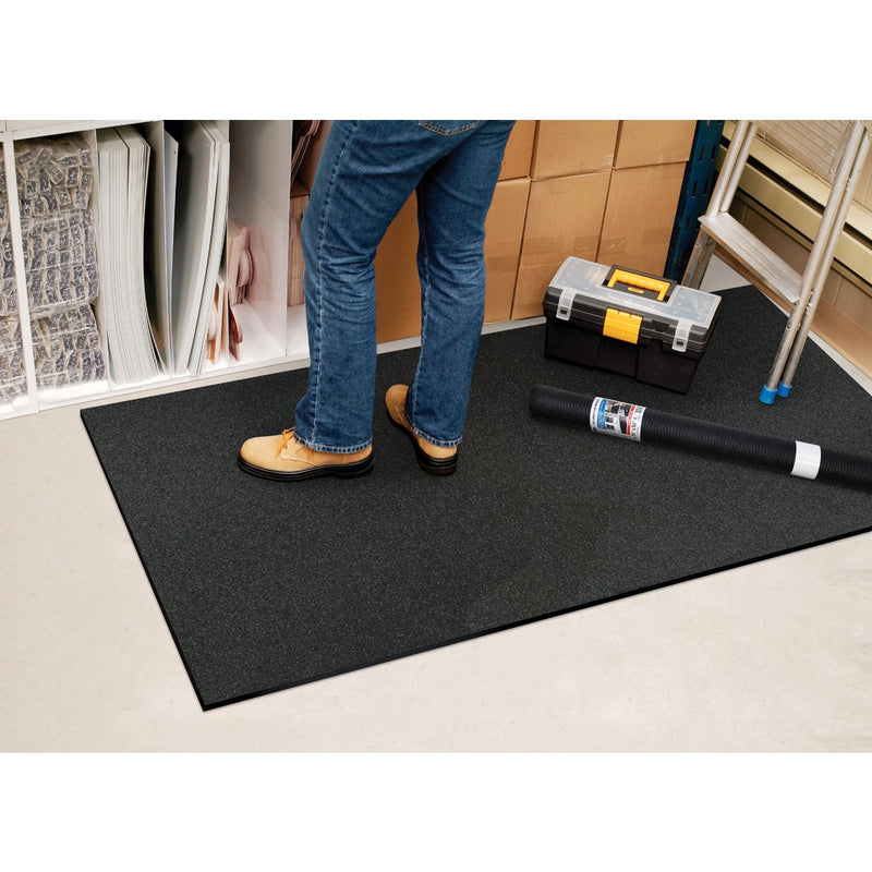 Multy Home 36 In. x 35 Ft. Black Nonslip Rubber Runner