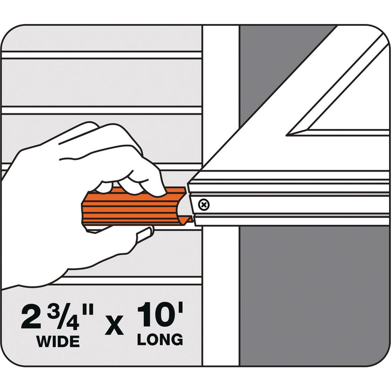 Frost King 2-3/4 In. x 10 Ft. Black Vinyl Bottom Garage Door Seal