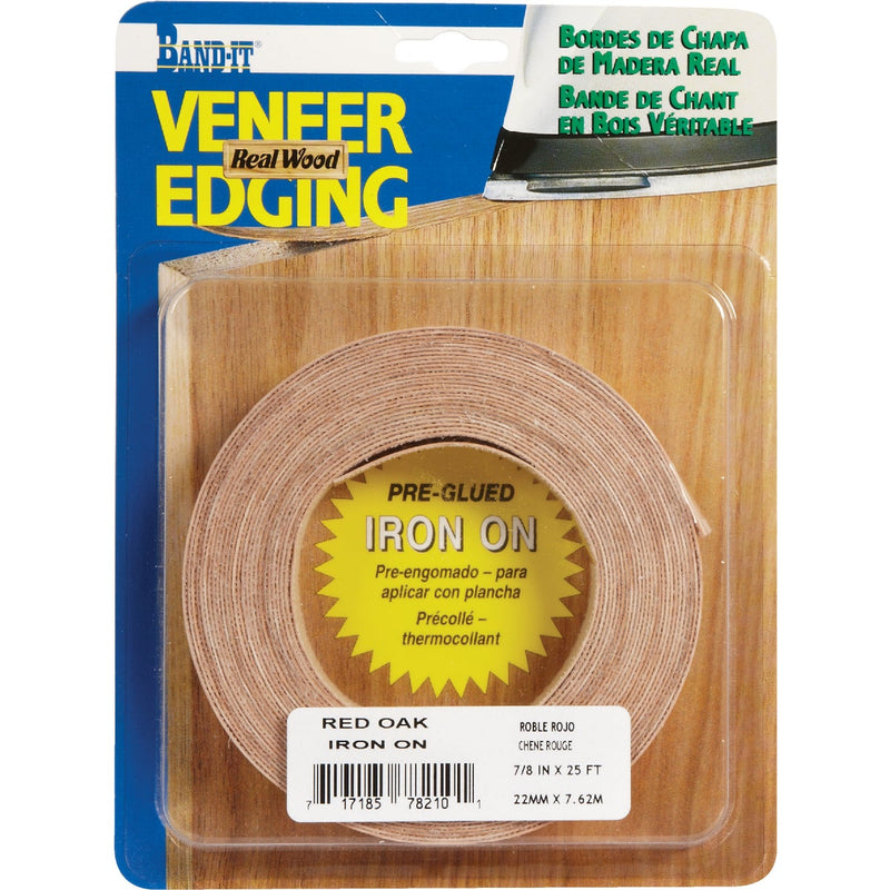 Cloverdale Band-It 7/8 In. x 25 Ft. Red Oak Wood Veneer Edging