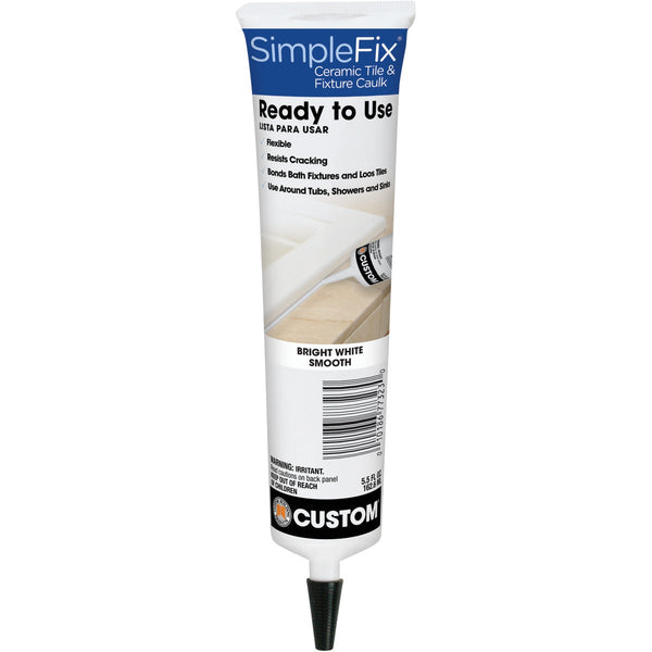 SimpleFix 5.5 Oz. #381 Bright White Smooth Ceramic Tile & Fixture Caulk