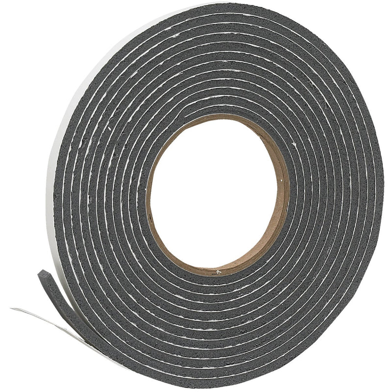 Do it Best 3/8" W x 3/16" T x 17' L Charcoal Foam Weatherstrip Tape