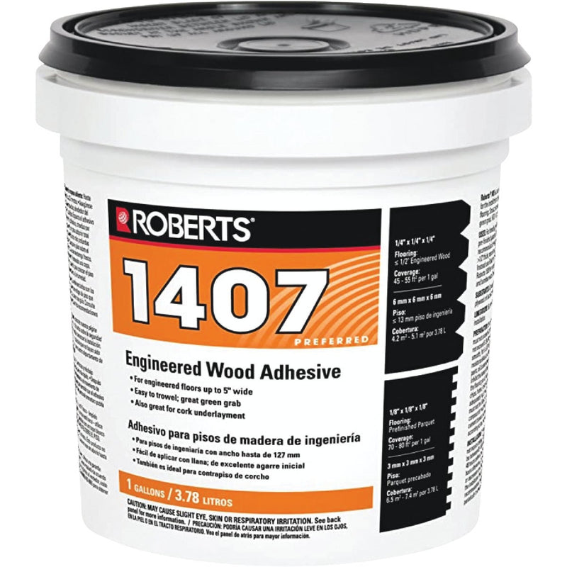 Roberts Acrylic Latex Wood Floor Adhesive, 1 Gal. Tub