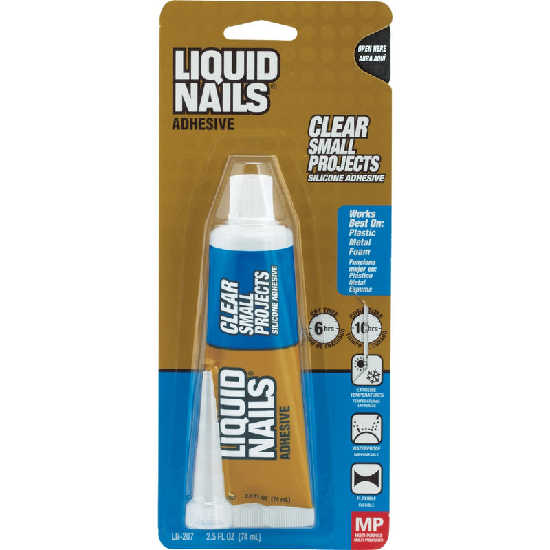 Liquid Nails 2.5 Oz. Clear Small Projects Multi-Purpose Adhesive