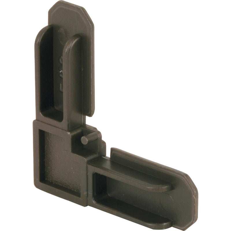 Prime-Line 3/4 In. x 5/16 In. Bronze Plastic Frame Corner (4-Count)