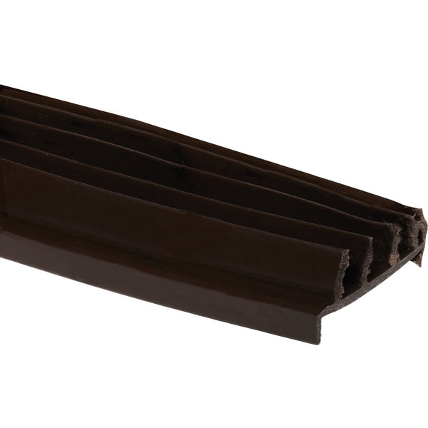 M-D 1.75 In. W. x 1.75 In. H. x 36 In. L. Brown Vinyl Door Bottom with Vinyl Fins for 1-3/4 In. Door