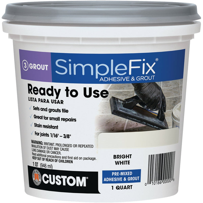 Custom Building Products Simplefix Quart Bright White Pre-Mixed Sanded Tile Grout