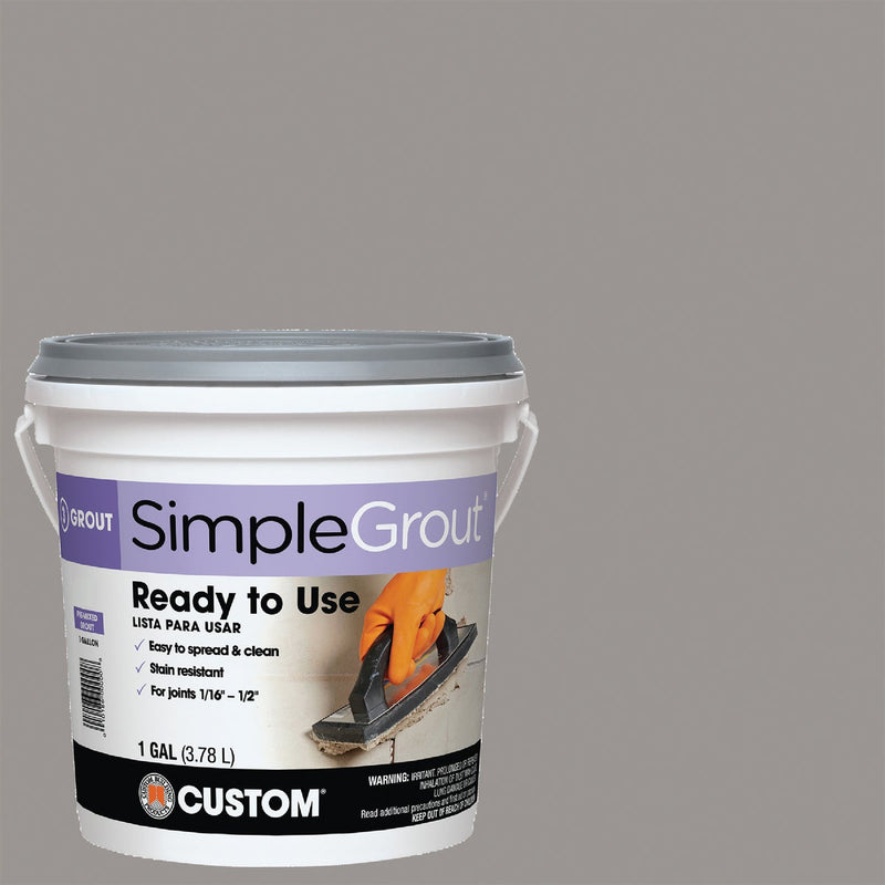 Custom Building Products Simplegrout Gallon Delorean Gray Pre-Mixed Sanded Tile Grout