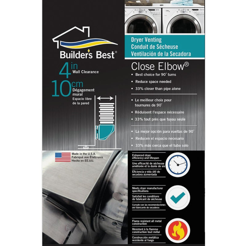 Builder's Best 4 In. Aluminum Dryer Elbow