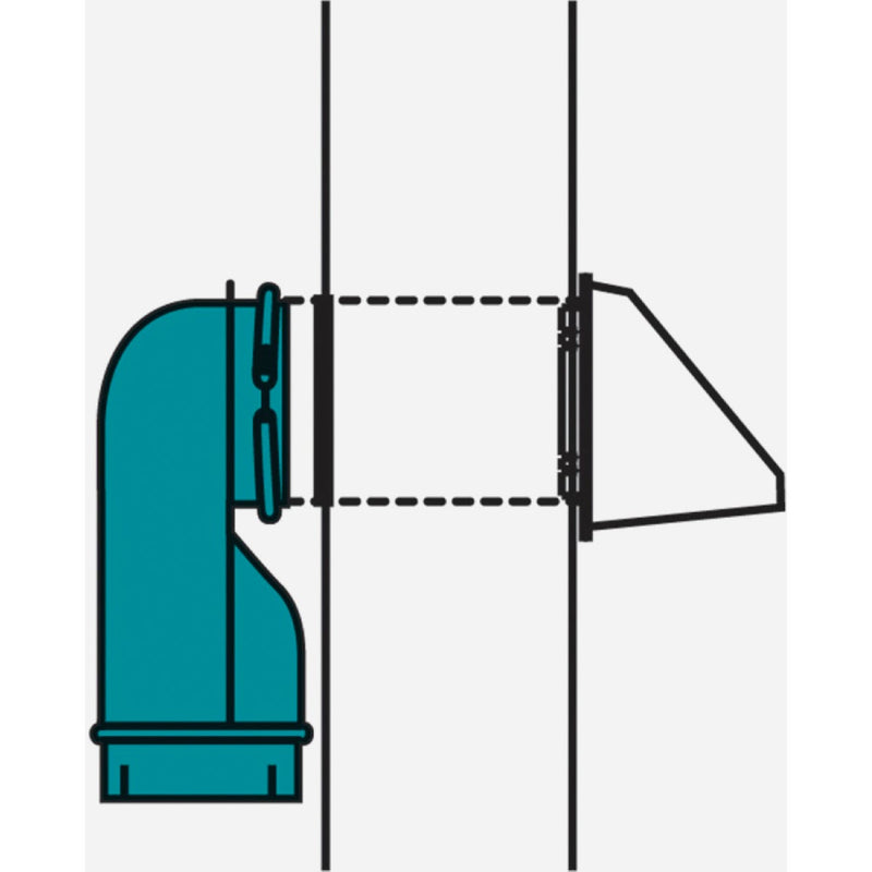 Builders Best 4-1/2 In. Heavy-Gauge Drawn Aluminum Wall Offset Dryer Elbow