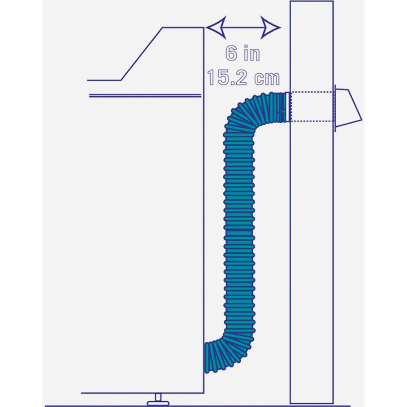 Builders Best Snap-Lock 4 In. x 6 Ft. Aluminum Semi-Rigid Dryer Duct