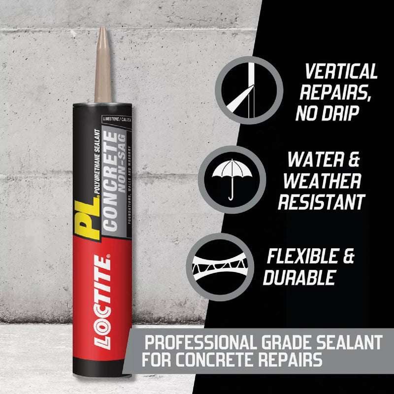 Loctite Pl 10.2 Oz Limestone Gray Concrete Sealant