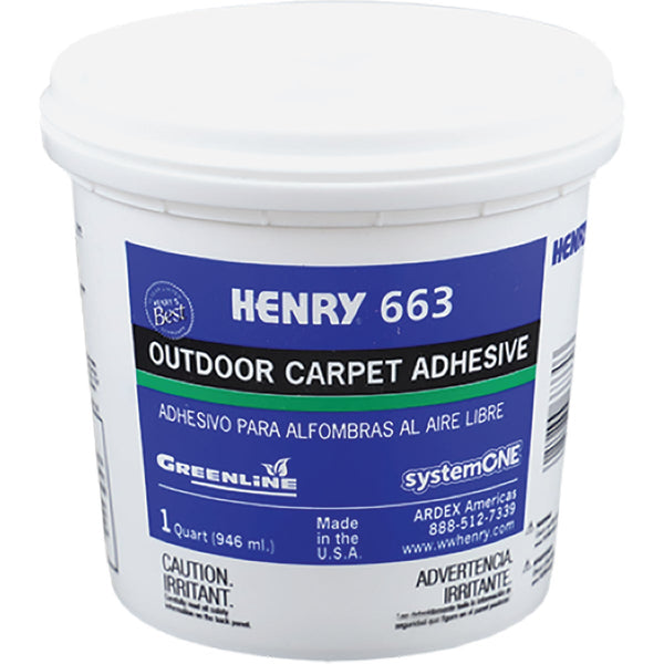 Henry Premium Outdoor Carpet Adhesive, Quart