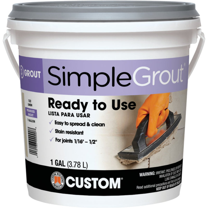 Custom Building Products Simplegrout Gallon Natural Gray Pre-Mixed Sanded Tile Grout