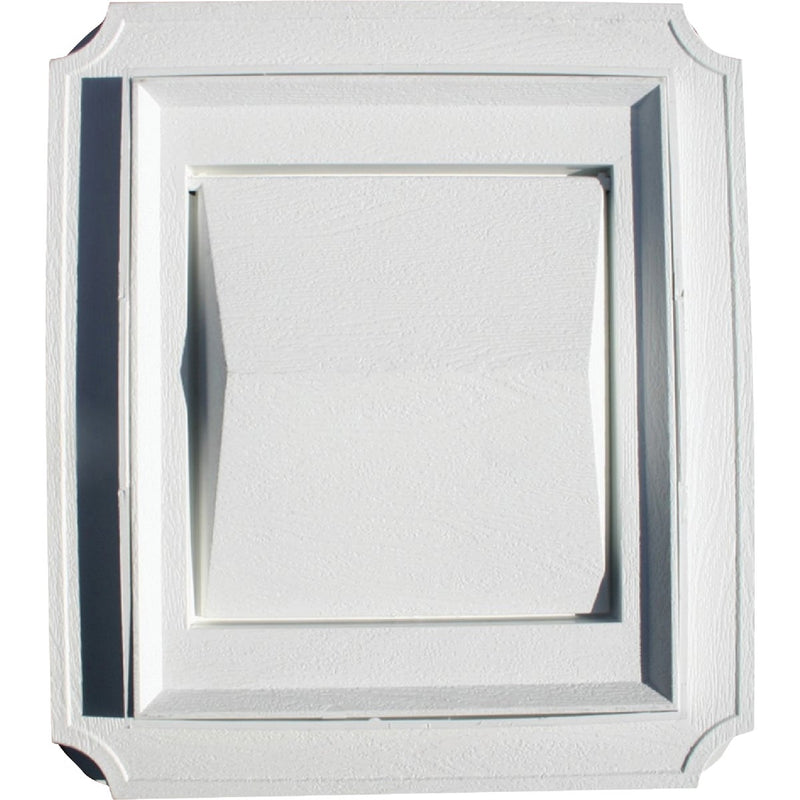 Builder's Best 4 In. White Plastic J-Block Dryer Vent Hood