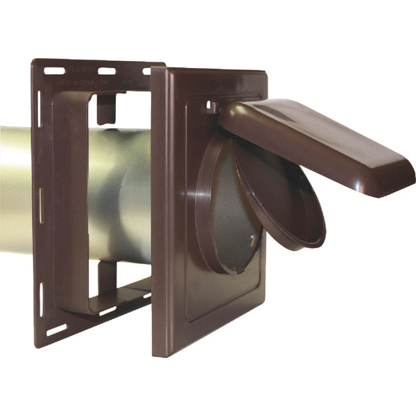 No-Pest 4 In. Brown Plastic J-Block Dryer Vent Hood