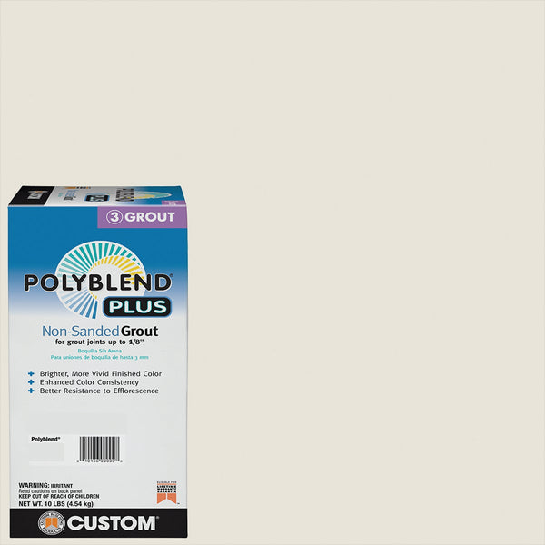 Custom Building Products PolyBlend PLUS 10 Lb. Bright White Non-Sanded Tile Grout