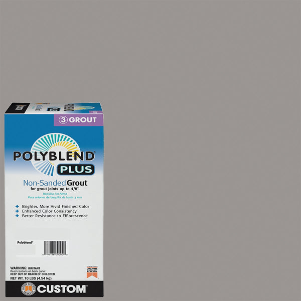 Custom Building Products PolyBlend PLUS 10 Lb. Delorean Gray Non-Sanded Tile Grout