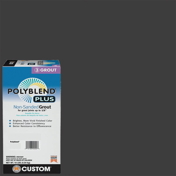 Custom Building Products PolyBlend PLUS 10 Lb. Charcoal Non-Sanded Tile Grout