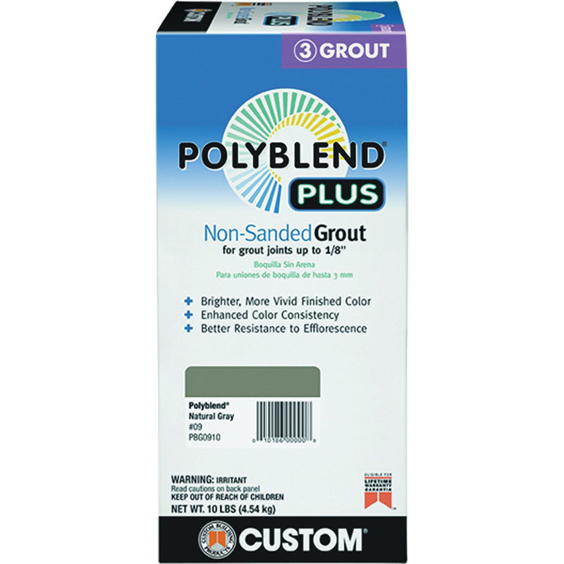 Custom Building Products PolyBlend PLUS 10 Lb. Charcoal Non-Sanded Tile Grout