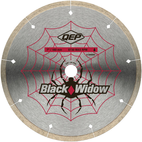 QEP Black Widow 7 In. Segmented Rim Wet Cut Diamond Blade