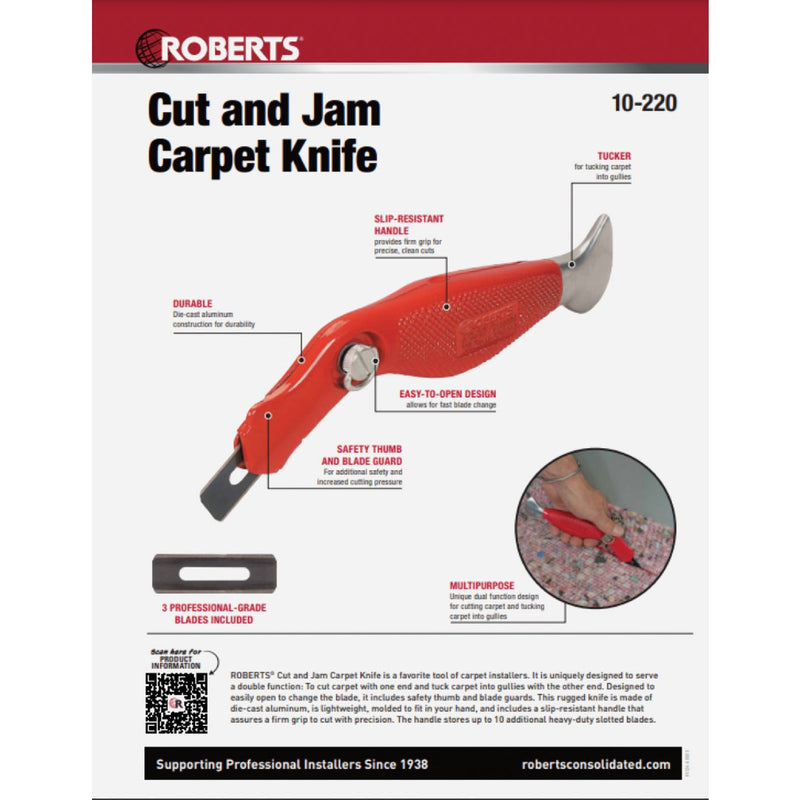 Roberts Cardinal Carpet Knife