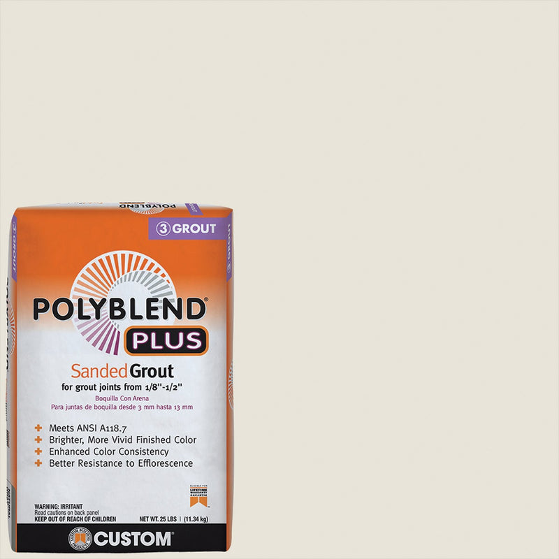 Custom Building Products PolyBlend PLUS 25 Lb. Bright White Sanded Tile Grout