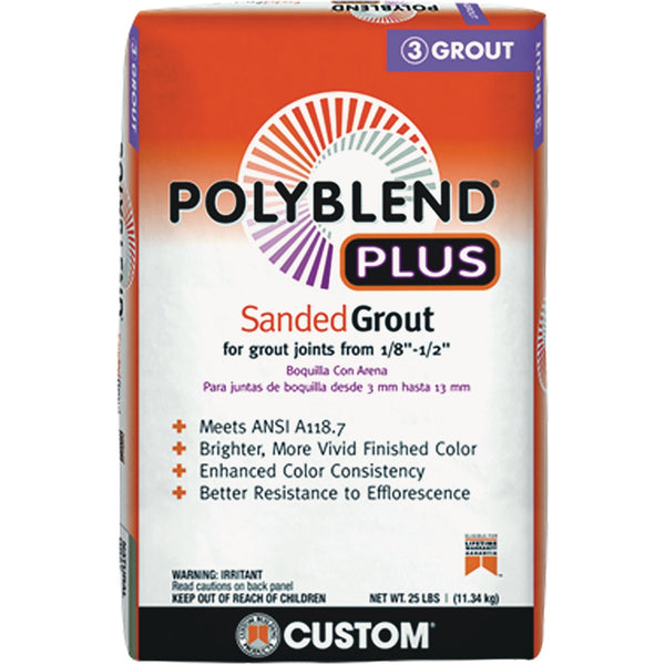 Custom Building Products PolyBlend PLUS 25 Lb. Delorean Gray Sanded Tile Grout