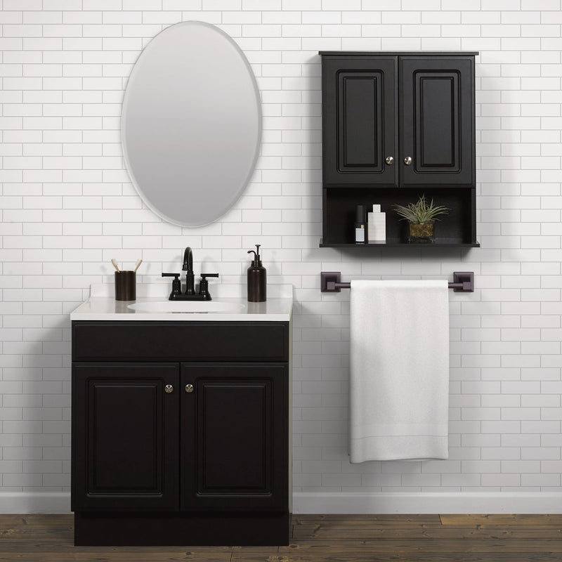 Zenith Zenna Home Espresso 23 In. W x 8-1/4 In. D x 28 In. H Wall Bath Cabinet