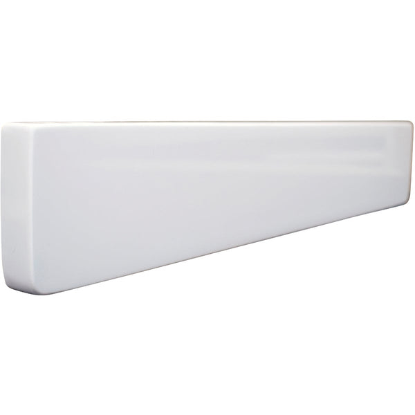 Modular Vanity Tops 3 1/2  In. H x 18 In. L Solid White Cultured Marble Side Splash, Universal