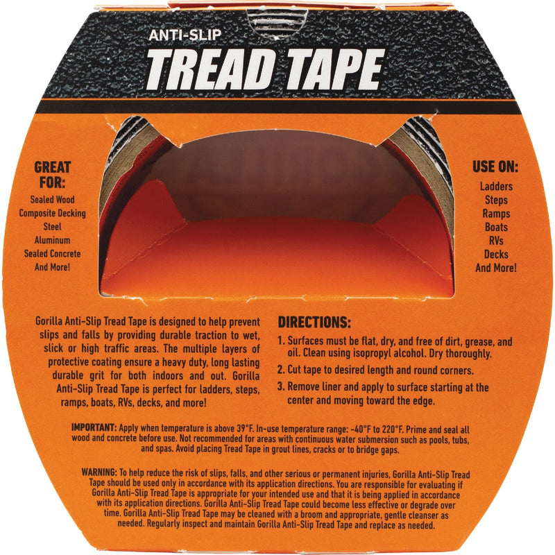 Gorilla 2 In. x 10 Ft. Black Anti-Slip Tread Tape Roll