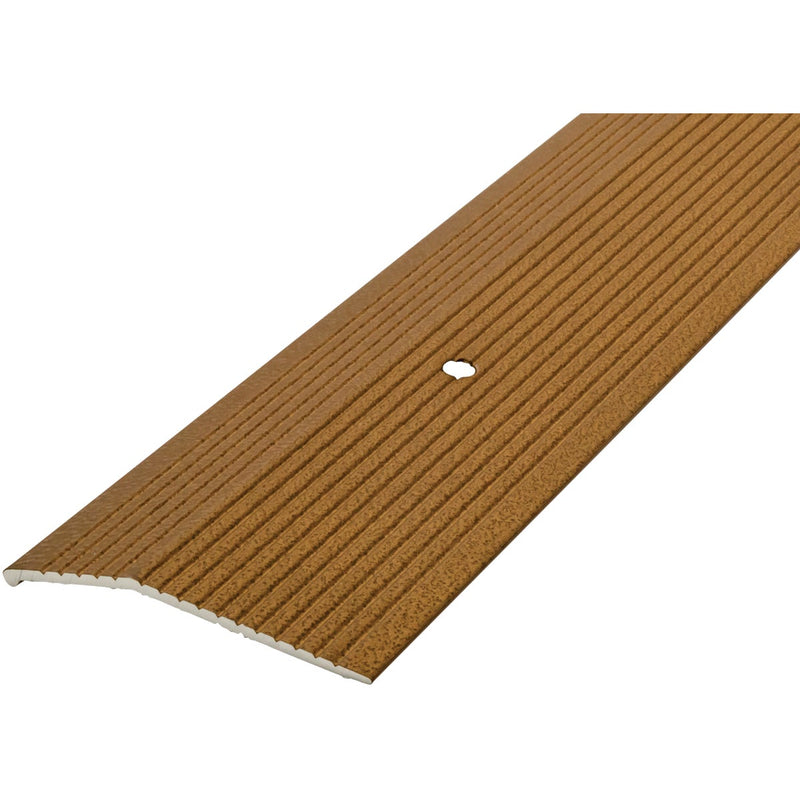 M-D Antique Brass Fluted 2 In. x 36 In. Aluminum Carpet Trim