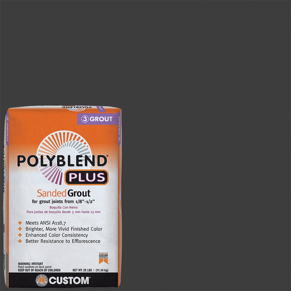Custom Building Products PolyBlend PLUS 25 Lb. Charcoal Sanded Tile Grout