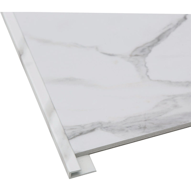 Palisade Carrara Marble 94 In. Waterproof J-Trim