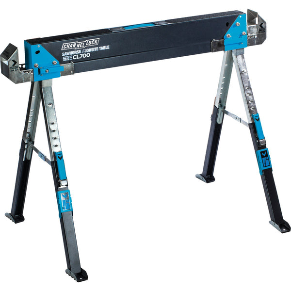 Channellock Steel Adjustable Sawhorse & Jobsite Table, 1300 Lb. Capacity