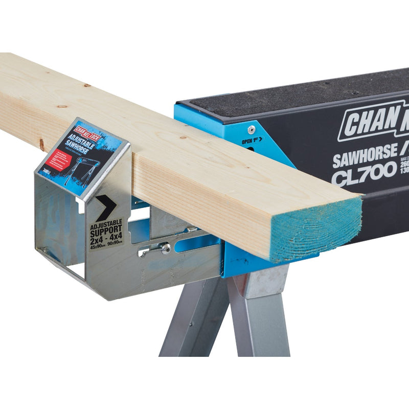 Channellock Steel Adjustable Sawhorse & Jobsite Table, 1300 Lb. Capacity