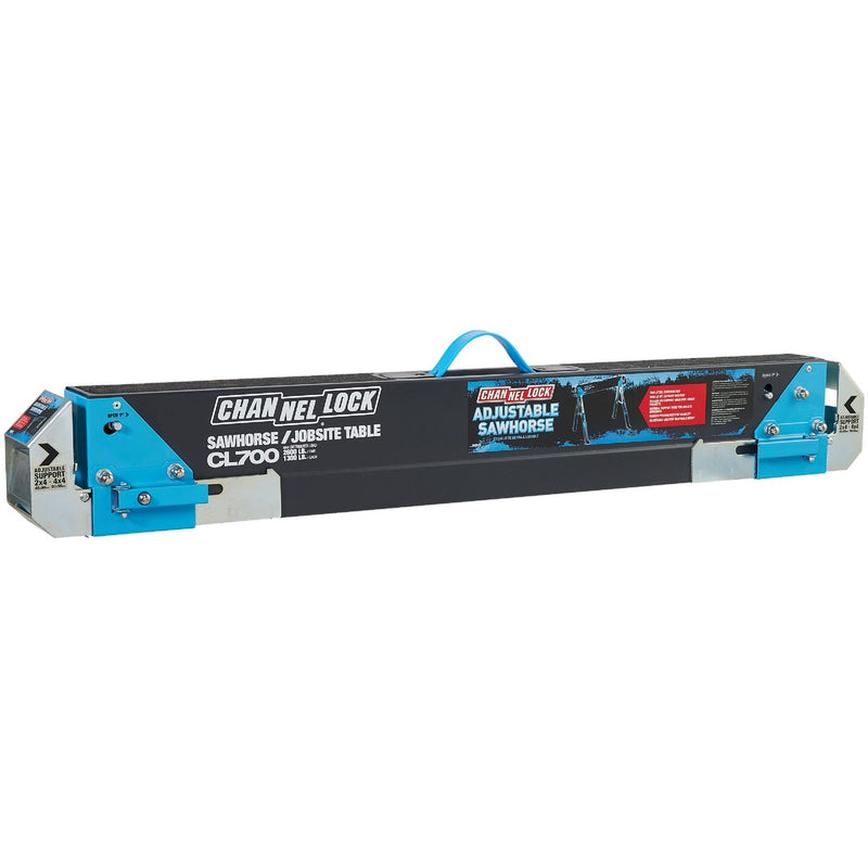Channellock Steel Adjustable Sawhorse & Jobsite Table, 1300 Lb. Capacity